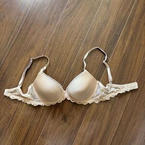 Calvin Klein 32C push up bra in nude